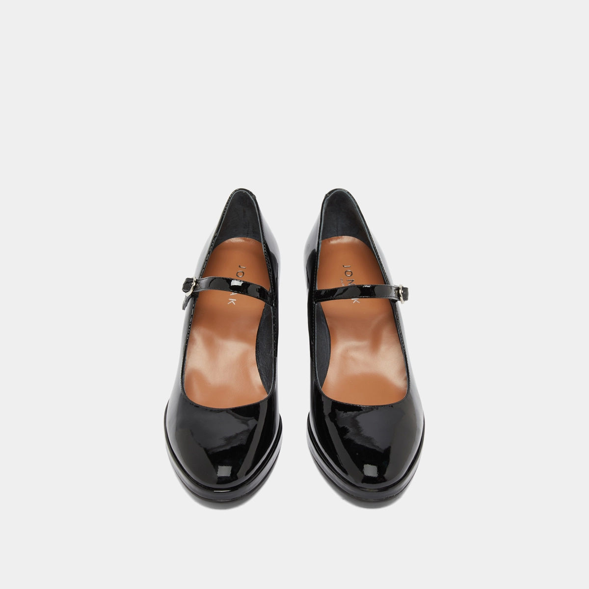 Heeled Mary Jane in black patent | DEBRE