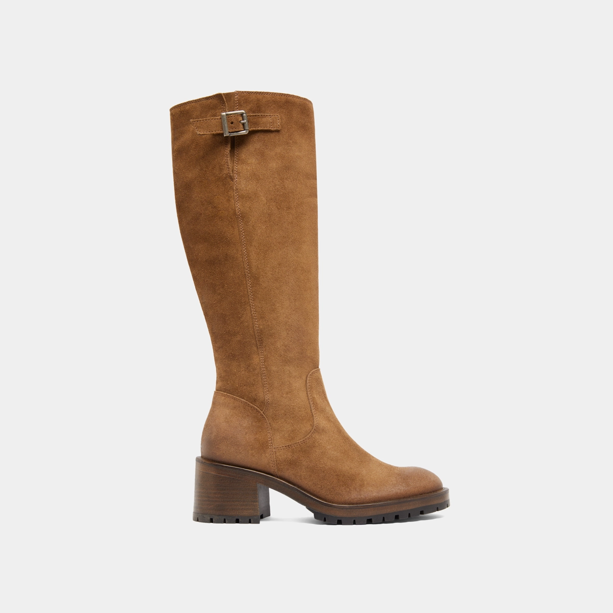 Boots with notched soles in taupe suede | CECILIEN