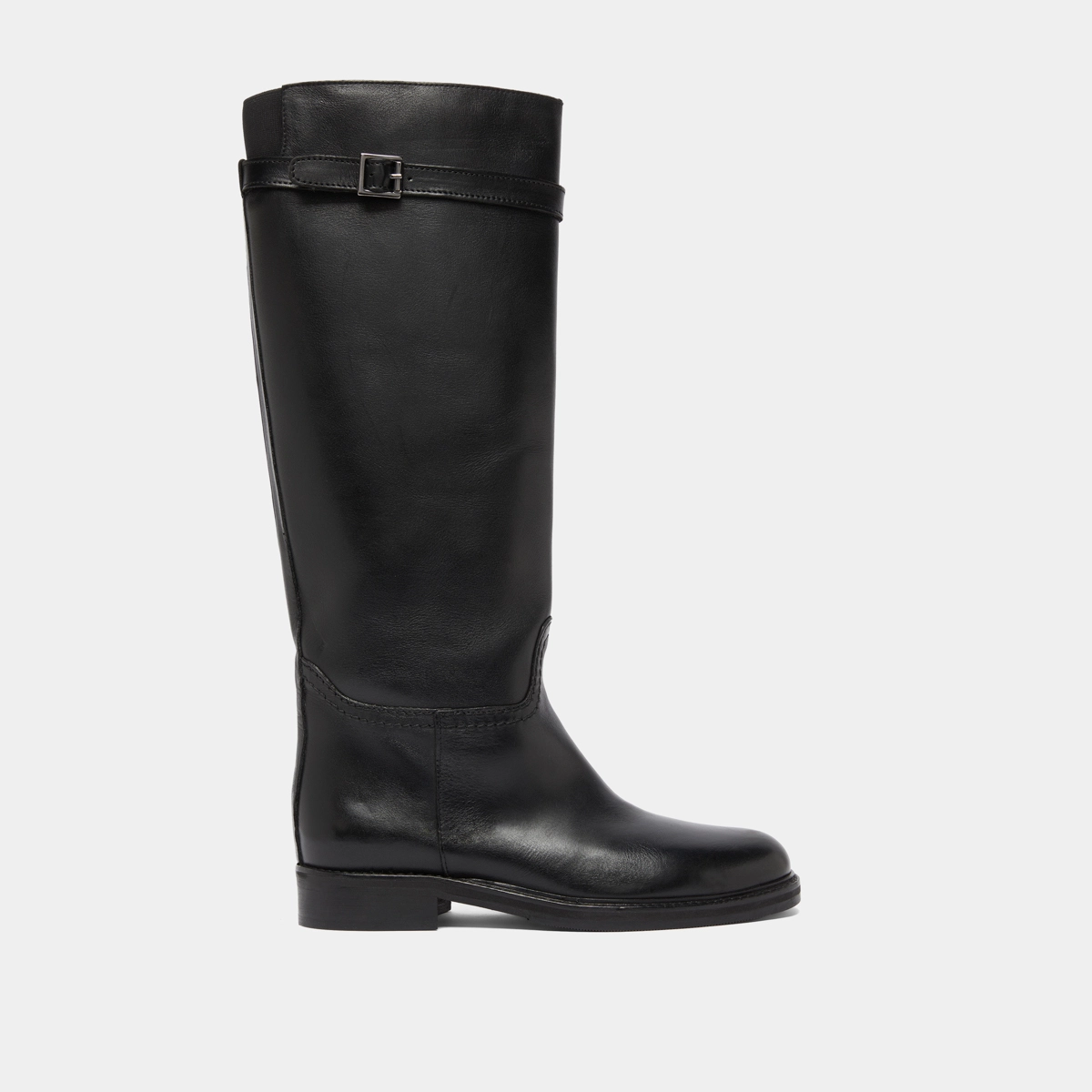 High boots in black leather | ROMANE