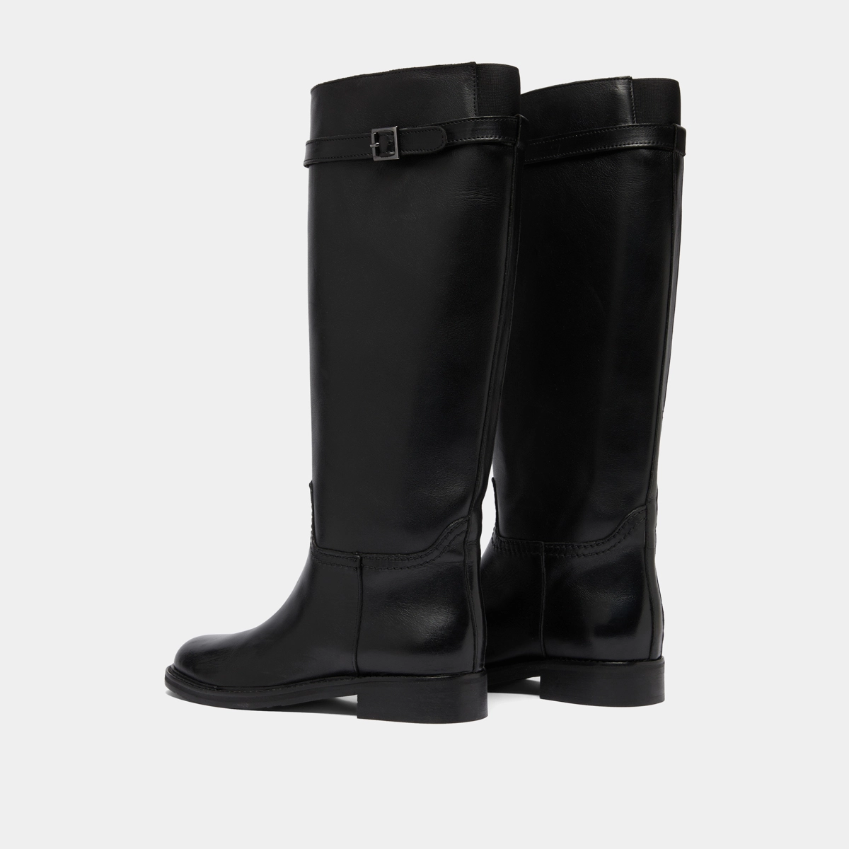 High boots in black leather | ROMANE