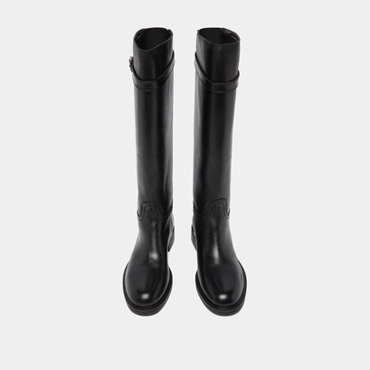 High boots in black leather | romane