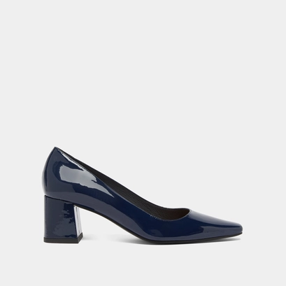 Heeled pumps in blue patent | dulina