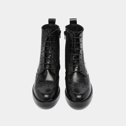 Lowboots with laces in black leather | ari