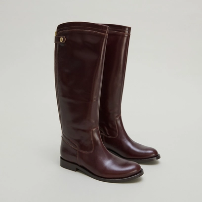 Boots with back zips in brown leather | auros