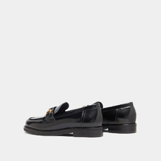 Loafers with gold bits black