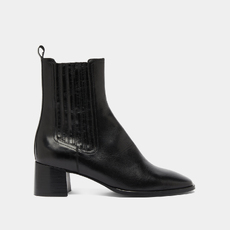 Gathered ankle boots black