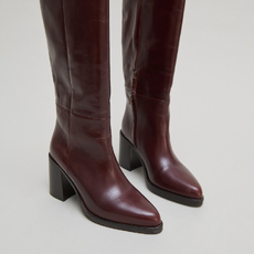 Boots with laminated heels brown