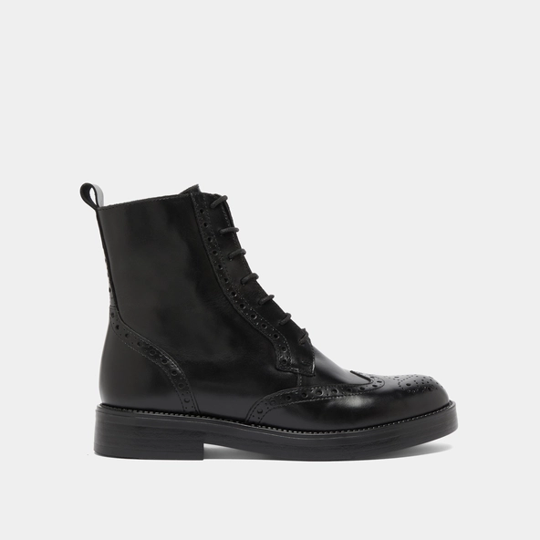 Lowboots with laces in black leather | ARI