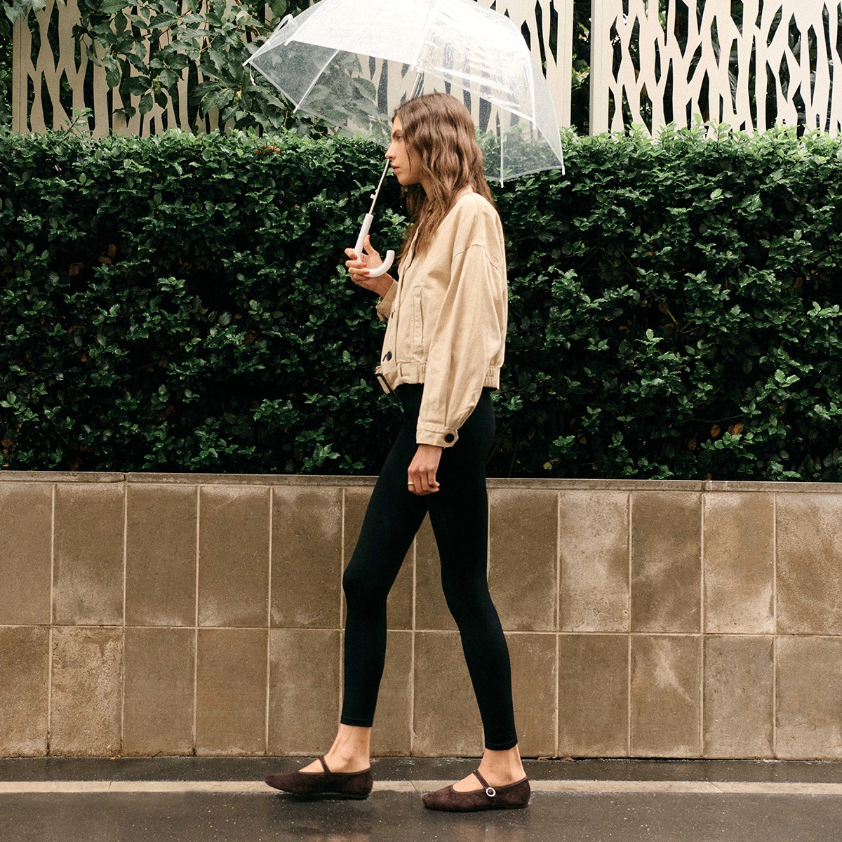 Ballet flats with straps and buckles in dark brown velvet | DEESSE