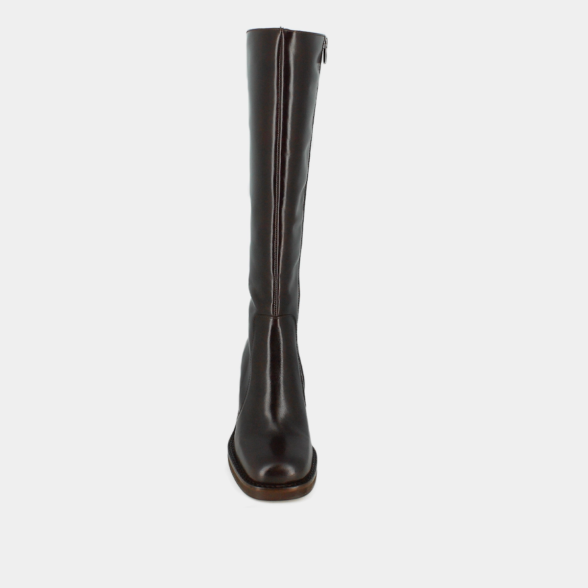 Boots with overflowing heels in dark brown leather calf size m | BRETZEL