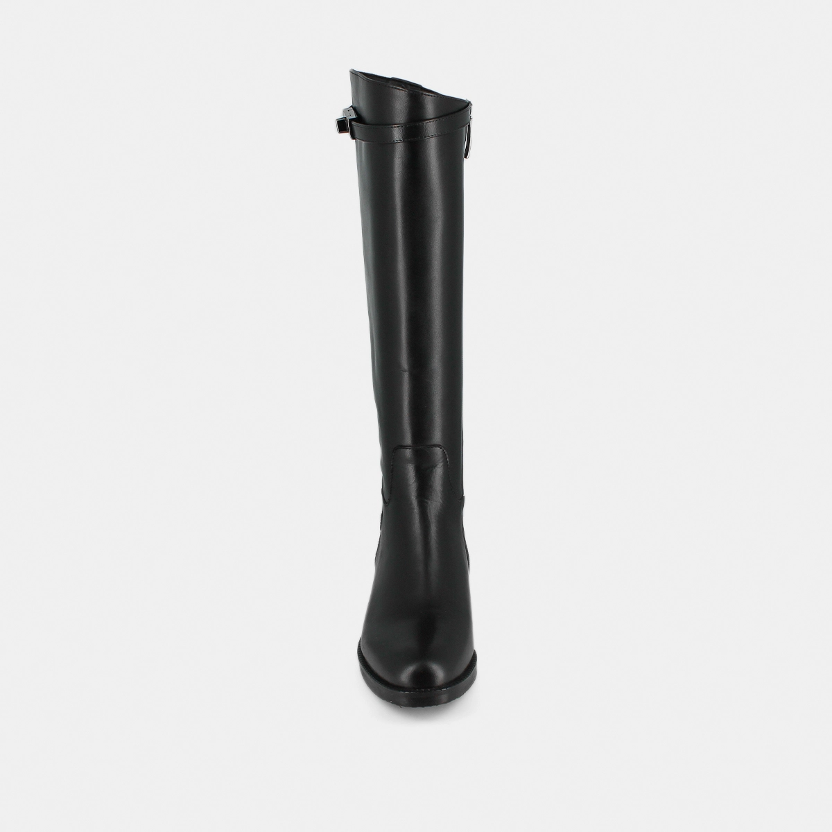 Round-toe boots in black leather | FLY
