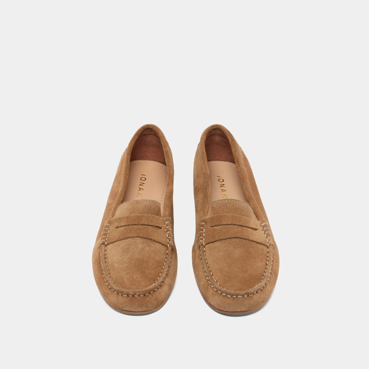 Loafers with topstitching in beige crust | GREG