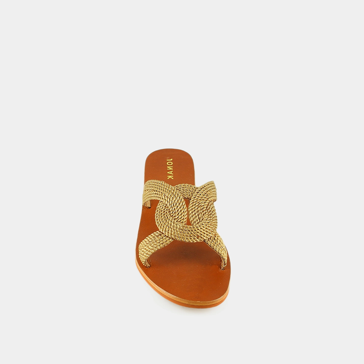 Flat mules in gold rope | WAKI