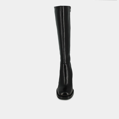 Boots with overflowing heels in  black leather calf size m | bretzel