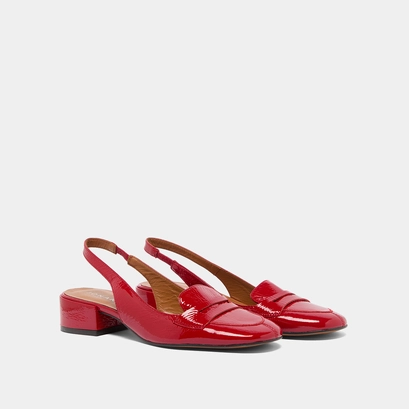 Flap slingbacks red