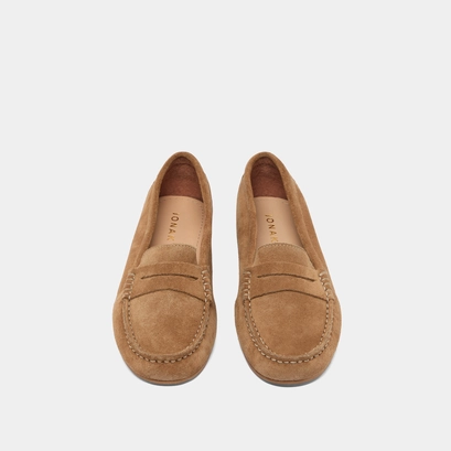 Loafers with topstitching in beige crust | greg
