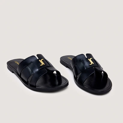 Sandals with monogram black