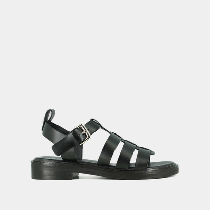 Sandals with adjustable buckles black