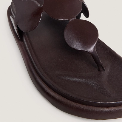 Sandals with adjustable straps dark brown