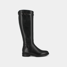 Round-toe boots black