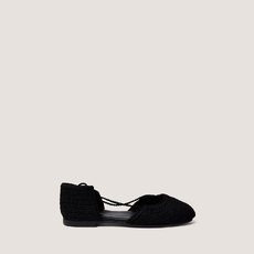 Ballet flats with laces black