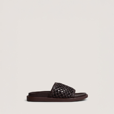 Openwork mules dark brown