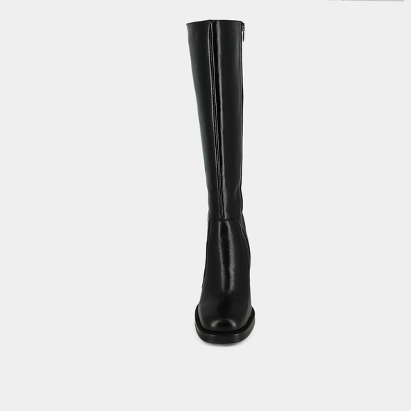 Boots with overflowing heels in black leather calf size m | BRETZEL