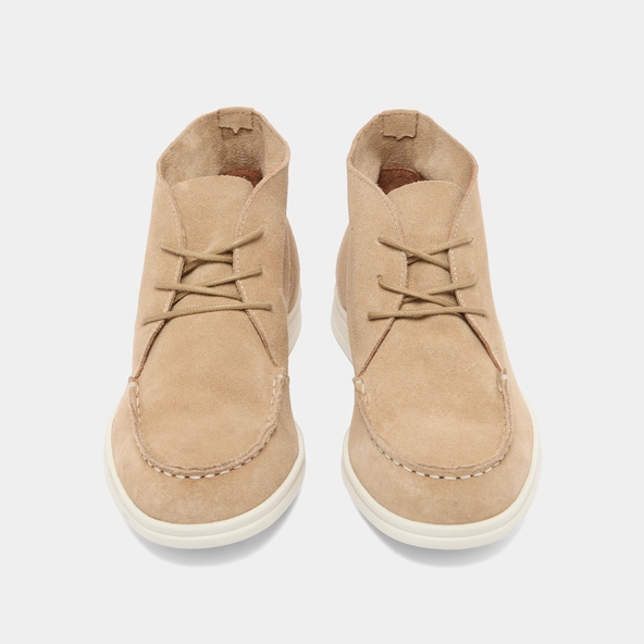 Derbies with topstitching in beige crust | OLYMPE