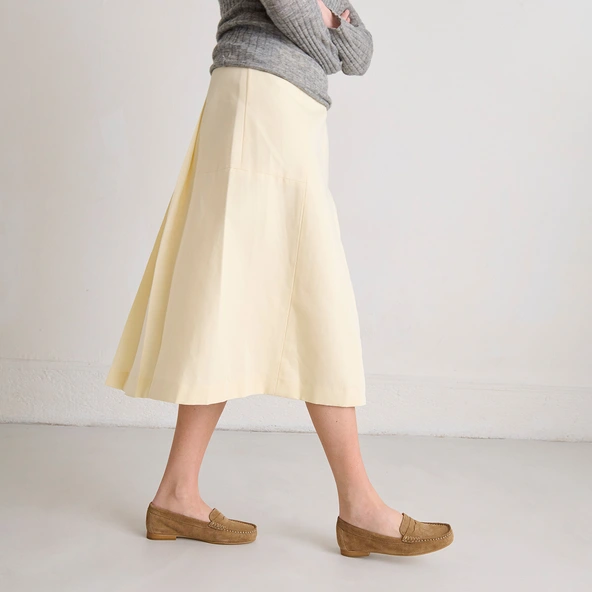 Loafers with topstitching in beige crust | GREG