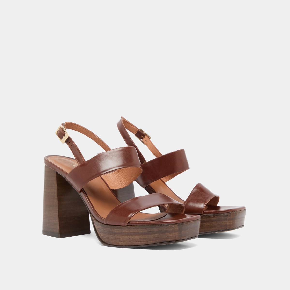 Sandals in brown leather | VERDE