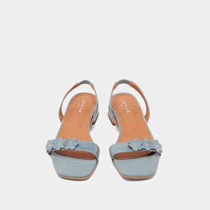 Flower sandals in jeans varnish | anouchka