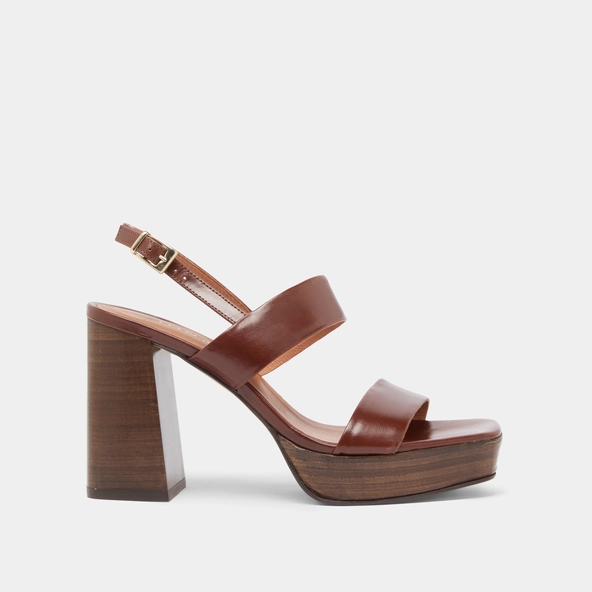 Sandals in brown leather | VERDE