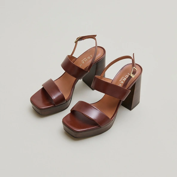 Sandals in brown leather | VERDE