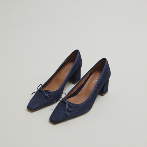 Lace-up pumps navy