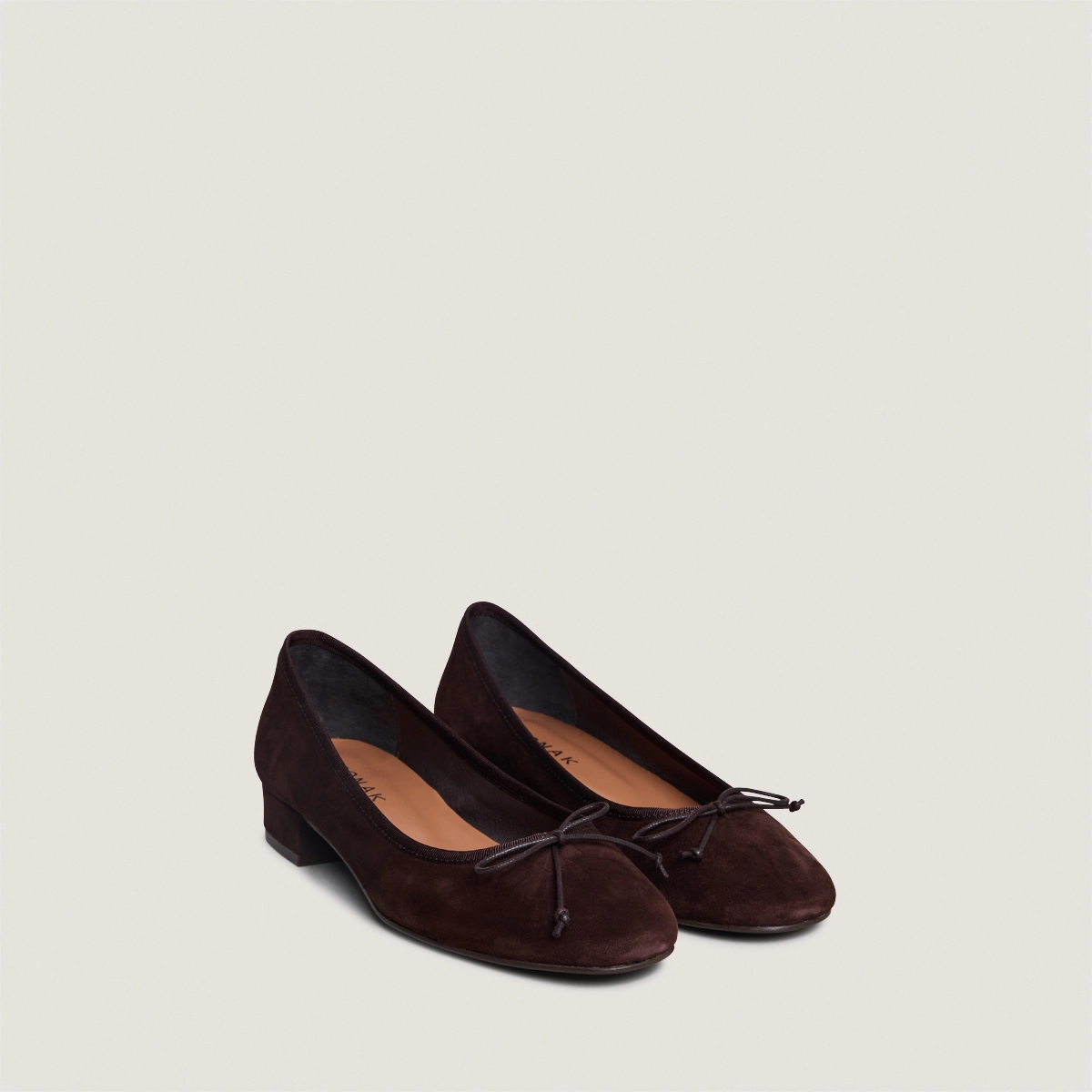Ballet Flats with Heel in brown velvet | DADOU