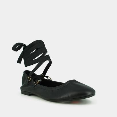 Soft ballet flats in black leather | desireuse