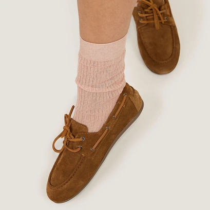 Soft loafers in cognac suede | Lalie