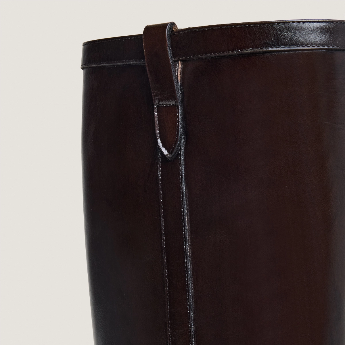 Round-toe boots in dark brown in dark brown patinated leather leather | MARGOT