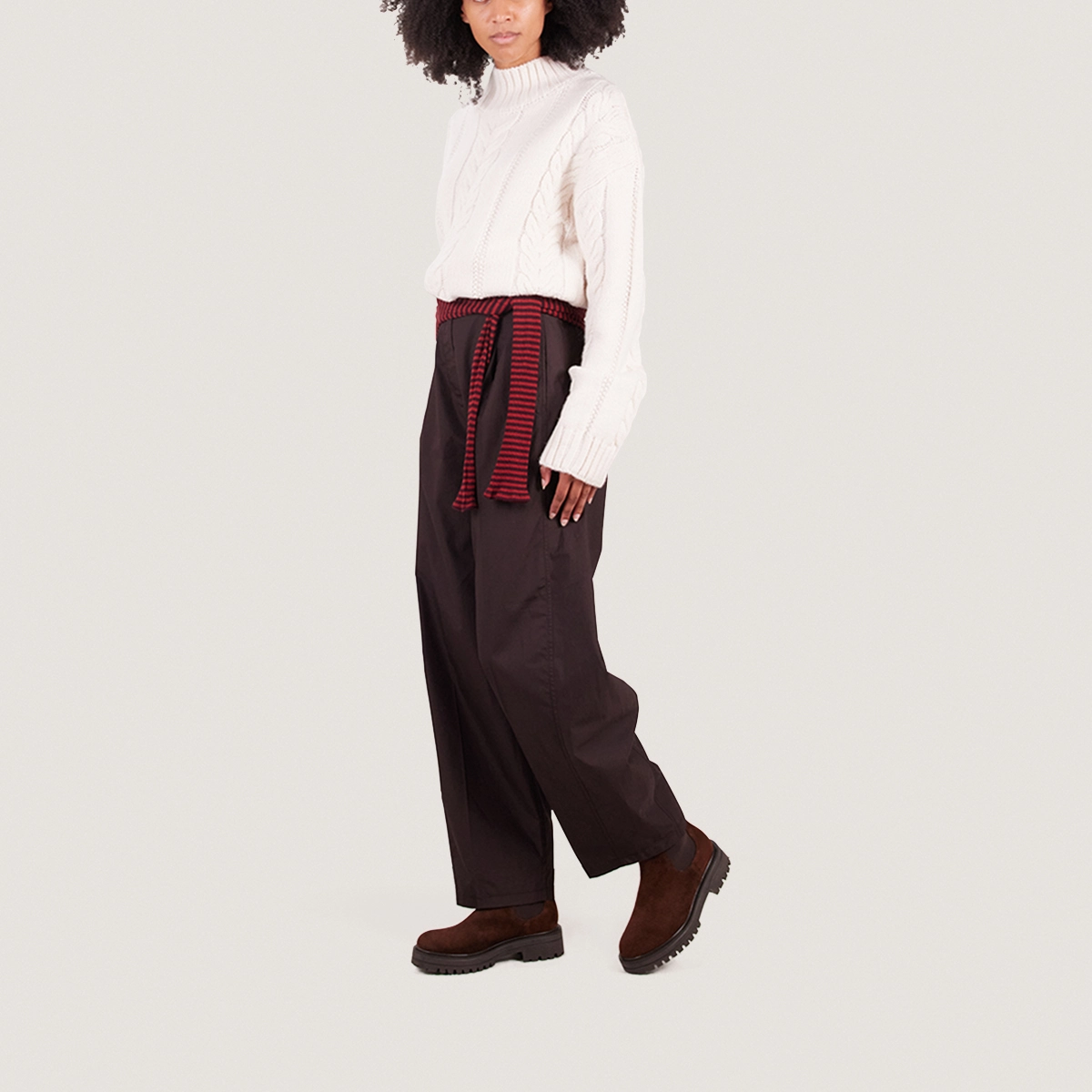 Chelsea Boots in split brown leather | AMANDINE
