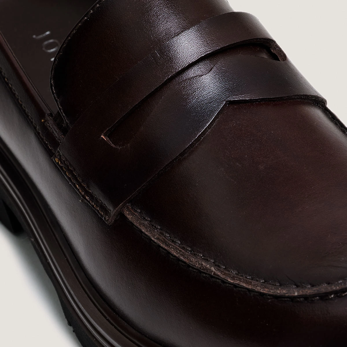 Lug sole Loafers in brown patinated leather | ARLO