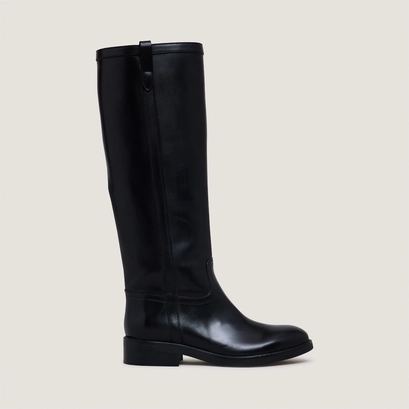 Round-toe boots in black leather | margot