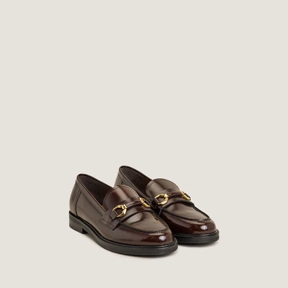 Bit loafers in brown patinated leather | drop