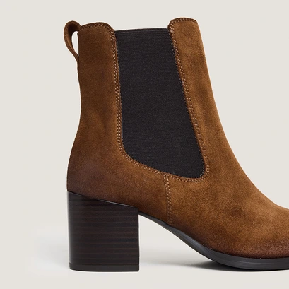 Chelsea Boots in cognac split leather | clemie
