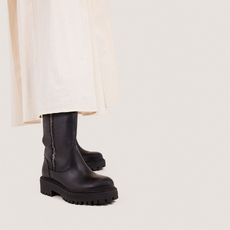 Zip-Up Boots black