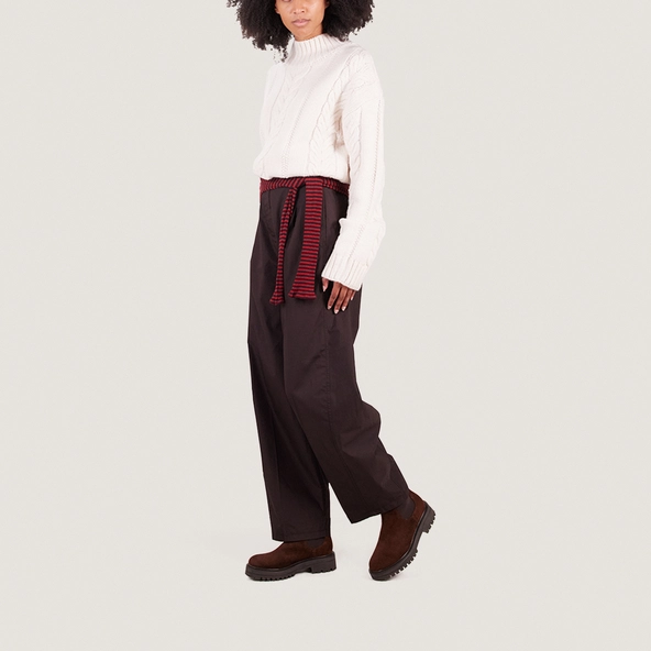 Chelsea Boots in split brown leather | AMANDINE