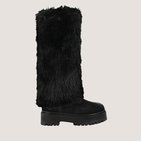 Fur Boots black