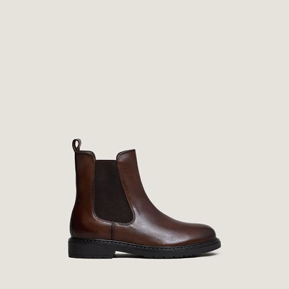 Chelsea boots in brown patinated leather | amical