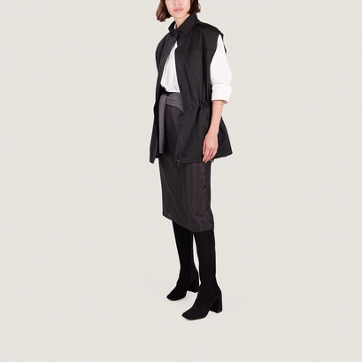 Heeled boots in black velvet | vaubussy