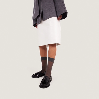 Loafers with tassels in black leather | damande