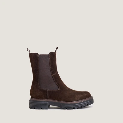 Chelsea boots in brown split leather | antonelle
